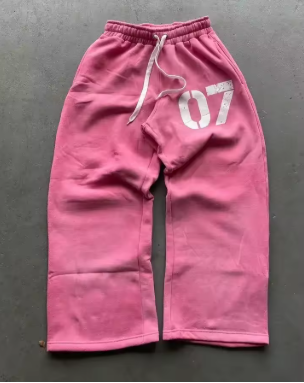 Casual Baggy Pink Sweatpants 07